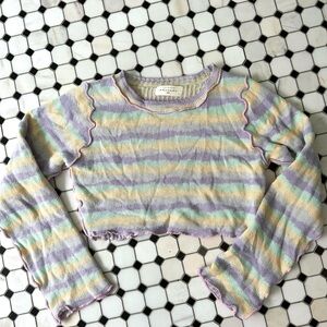 American Threads cropped sweater